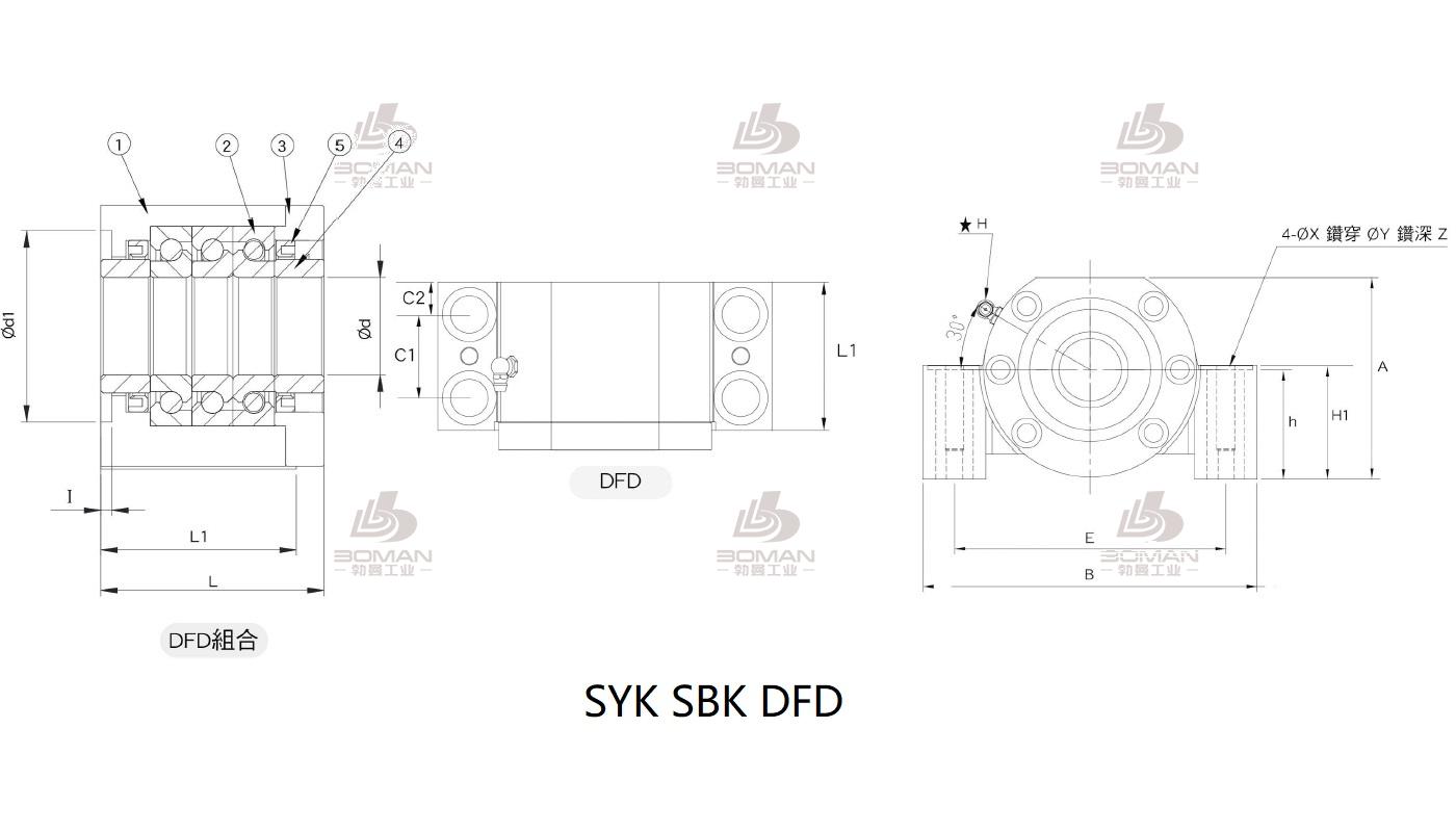 SYK MBL15-D syk丝杆固定端和支撑端